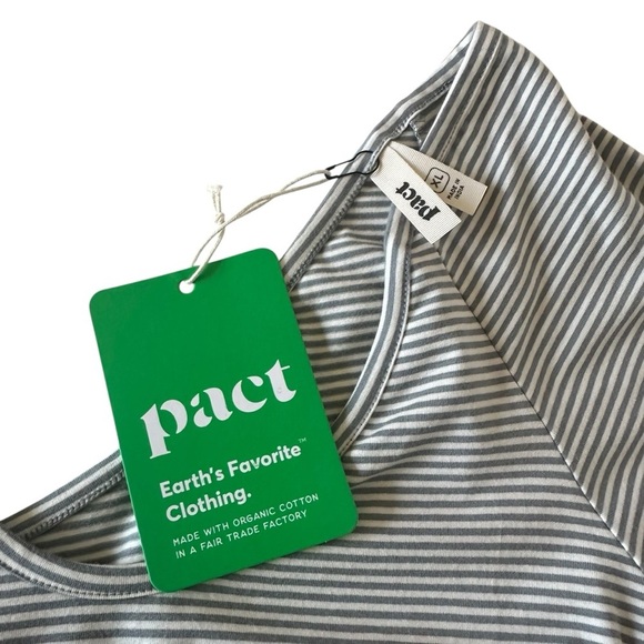 NWT PACT ORGANIC FIT AND FLARE CROSS BACK MIXED PATTERN DRESS SIZE XL - Picture 9 of 14